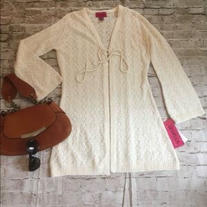 NWT vintage knit ivory long sweater